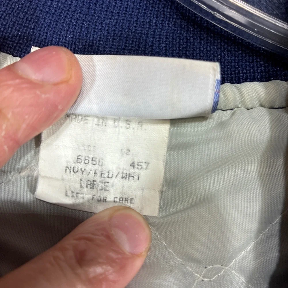 Vintage‎ Parker Paint Jacket Hartwell Sports Bomber Men Large Blue 80s USA Made